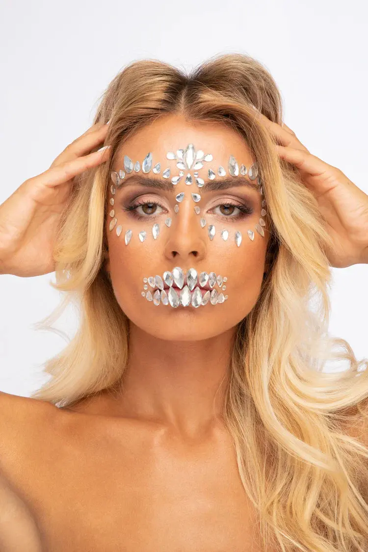 Moon Terror Halloween Face Jewels Sugar Skull - Image 2