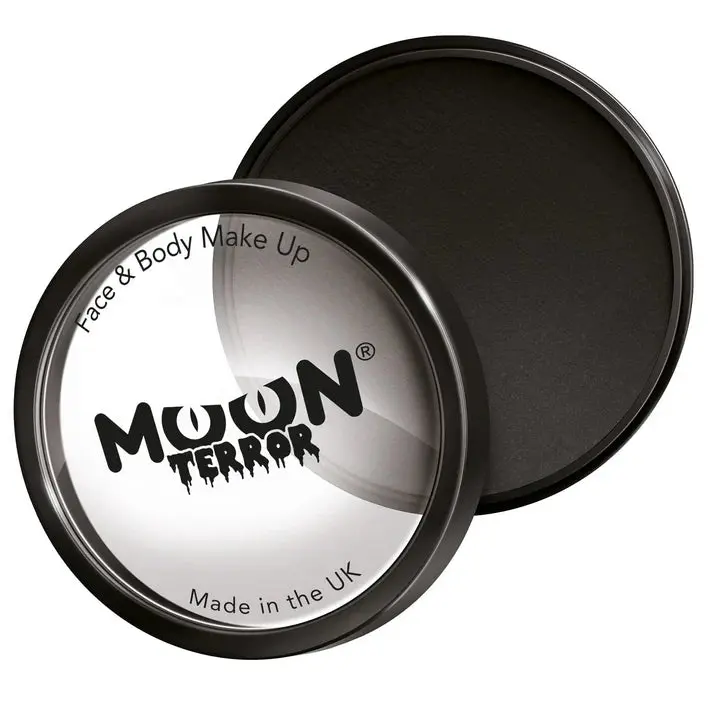 Moon Terror Halloween Pro Face Paint Cake Pots Midnight Black