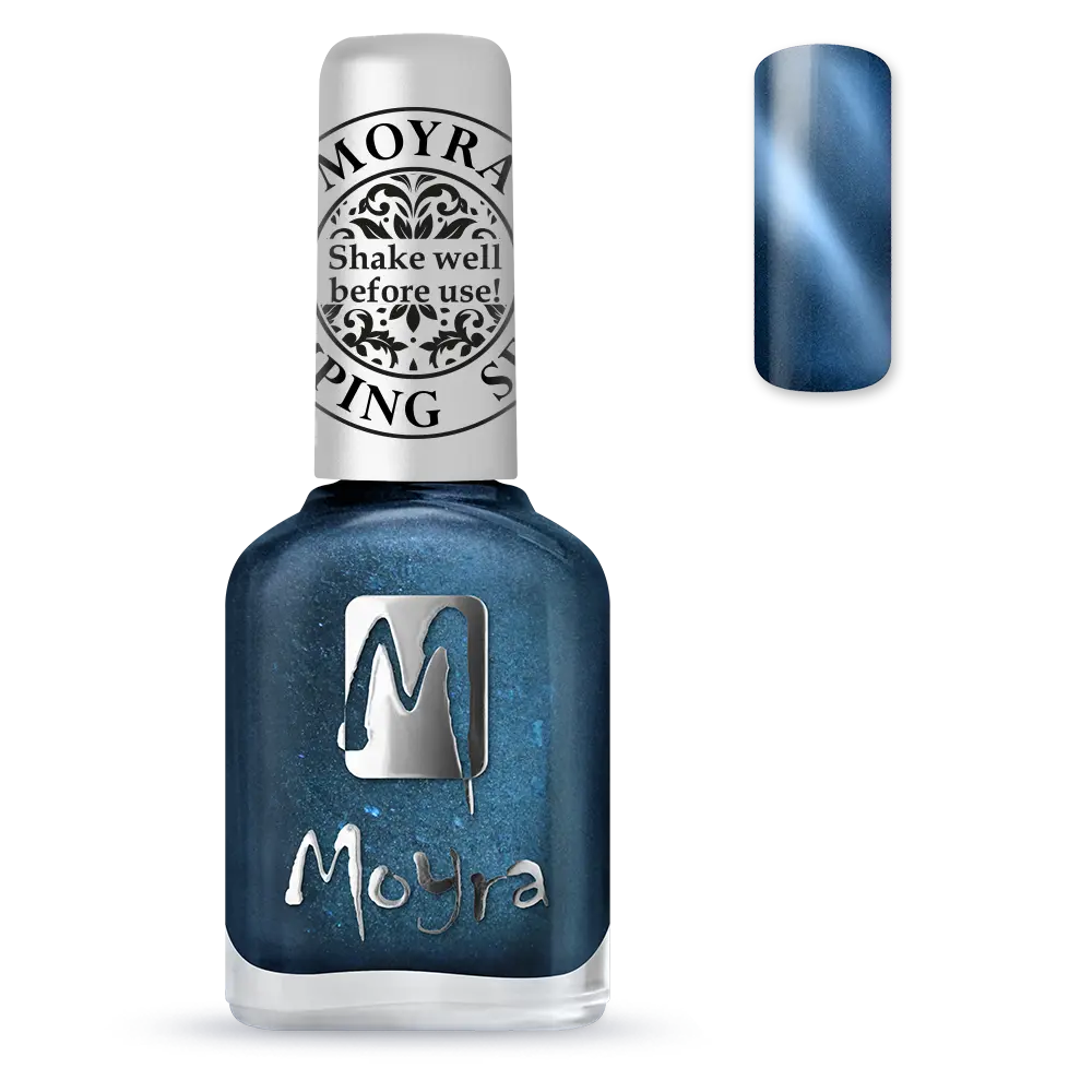 Stamping Nail Polish Cat Eye SP33 Magnetic Blue