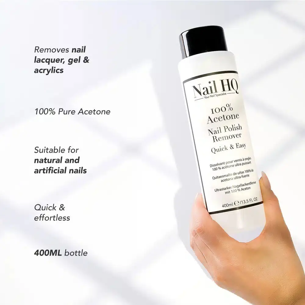 100% Acetone Nail Polish Remover 400ml - Image 2