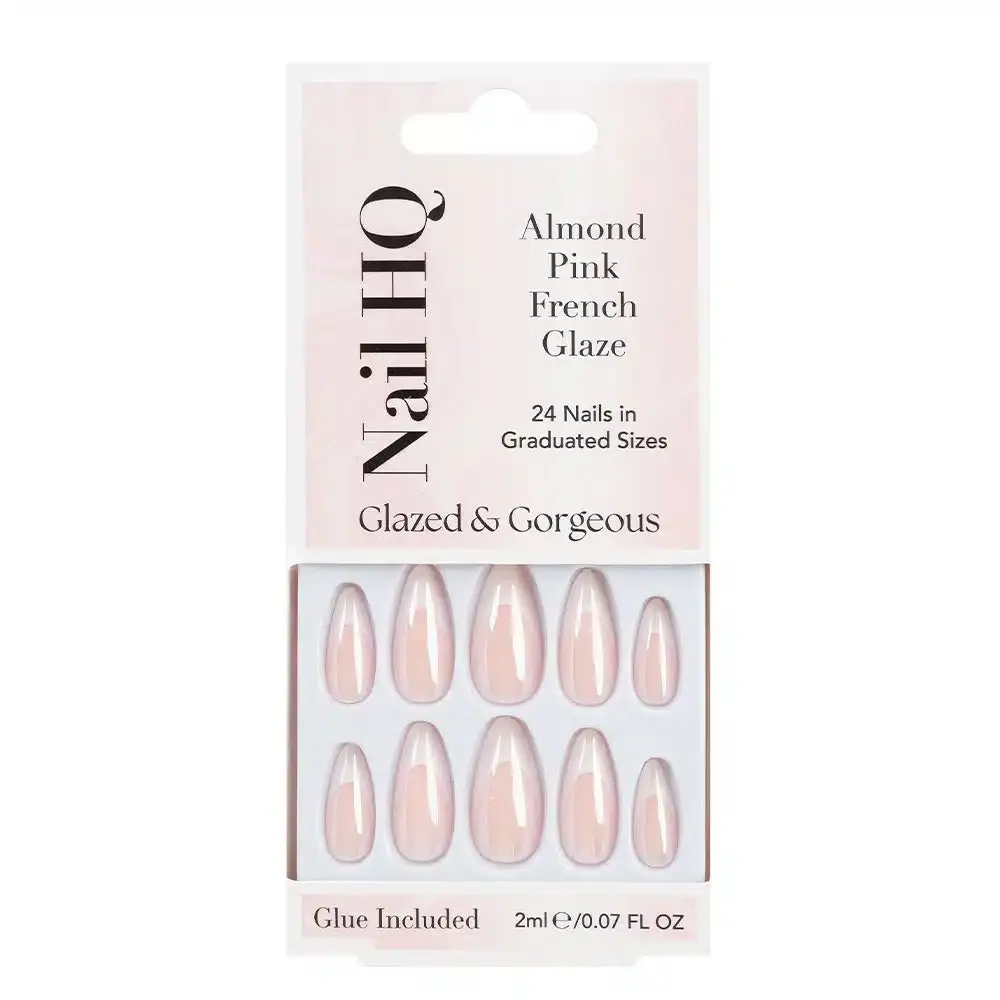 Almond Pink French Glaze Nails - Image 4
