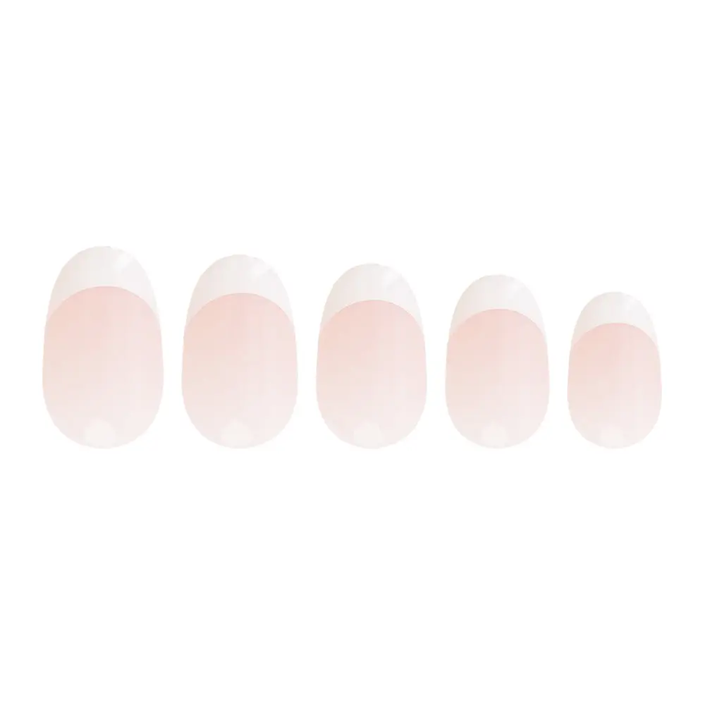 Oval Bold French Acrylic Nails