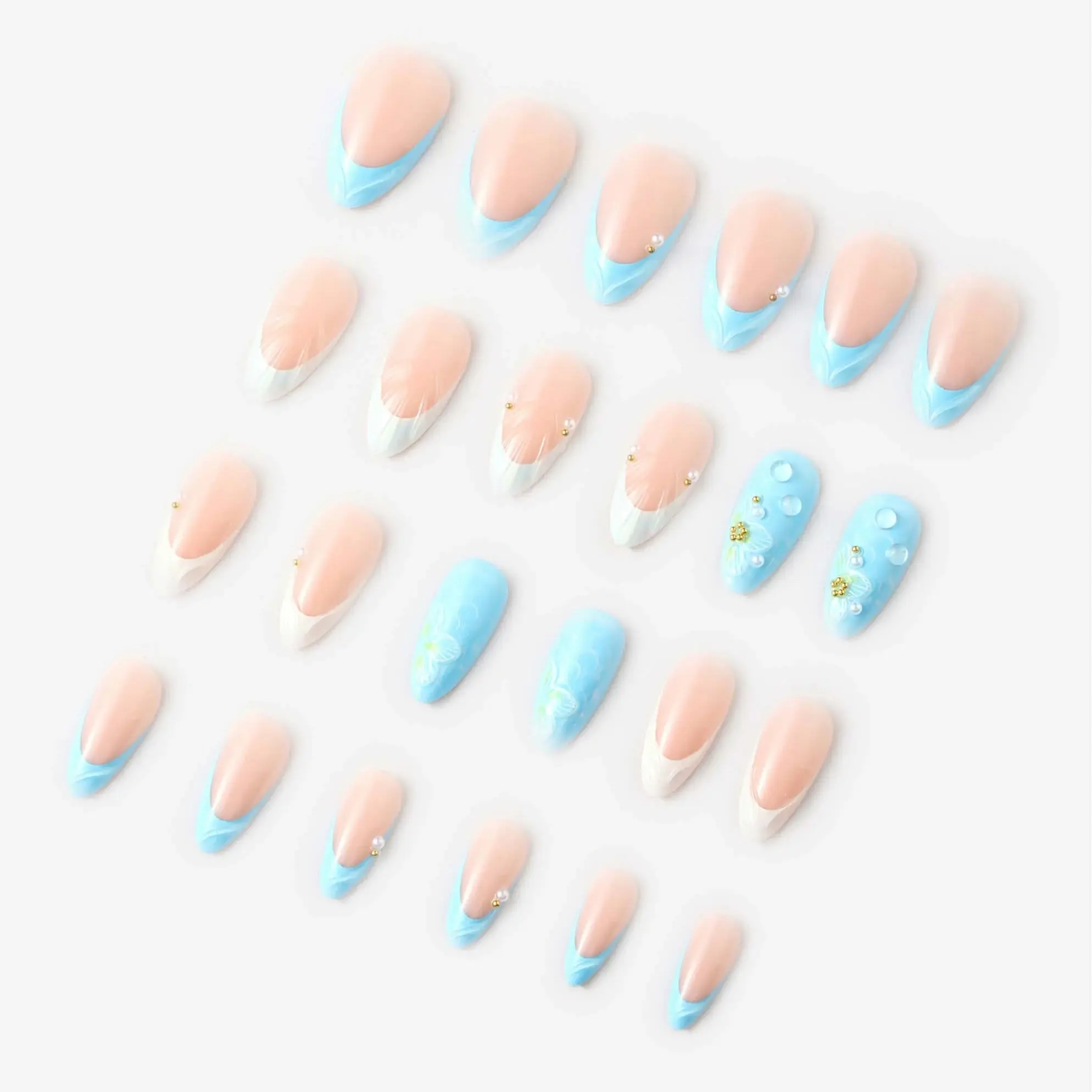 Press-On Nails French Waterlily - Image 6