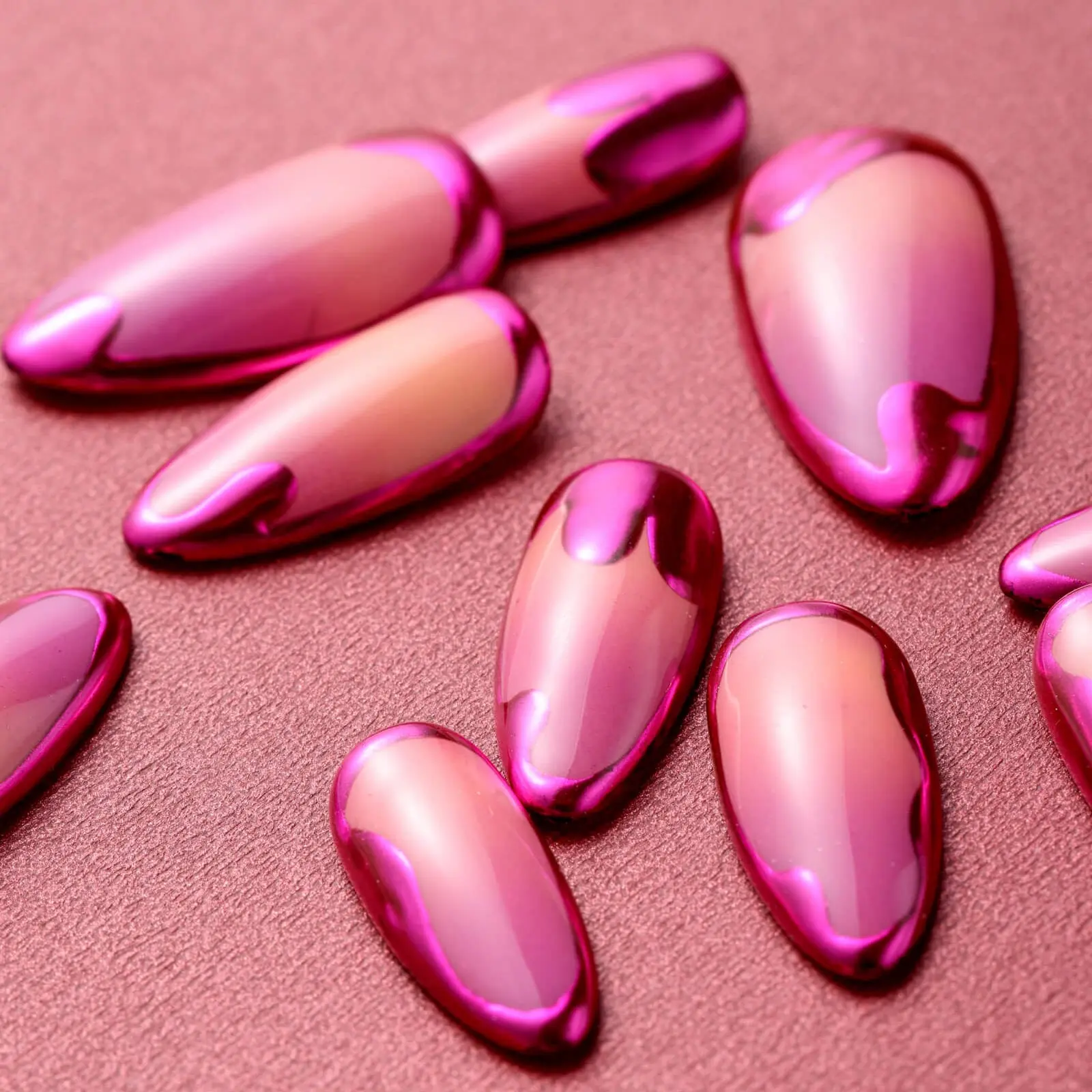 Press-On Nails Sunset Chrome - Image 4