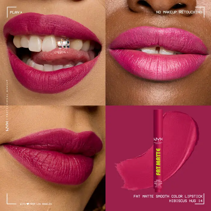 Fat Matte Smooth Color Lipstick Hibiscus Hug - Image 2