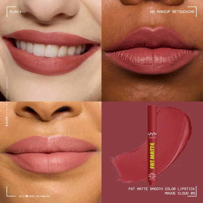 Fat Matte Smooth Color Lipstick Mauve Cloud - Image 2