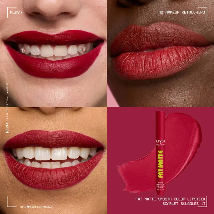 Fat Matte Smooth Color Lipstick Scarlet Snuggles - Image 2