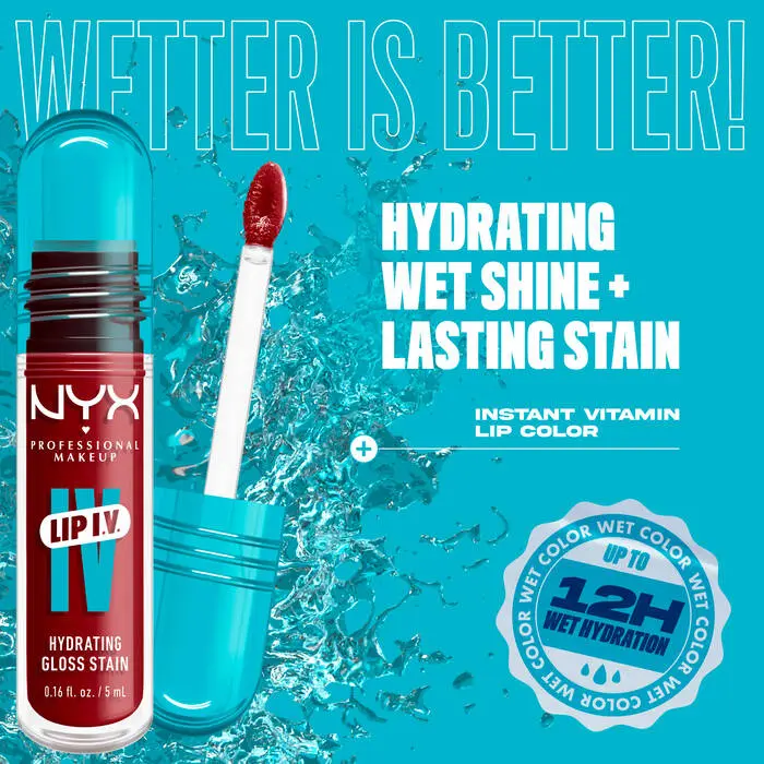 Lip IV Hydrating Lip Gloss Cranberry Splash - Image 4