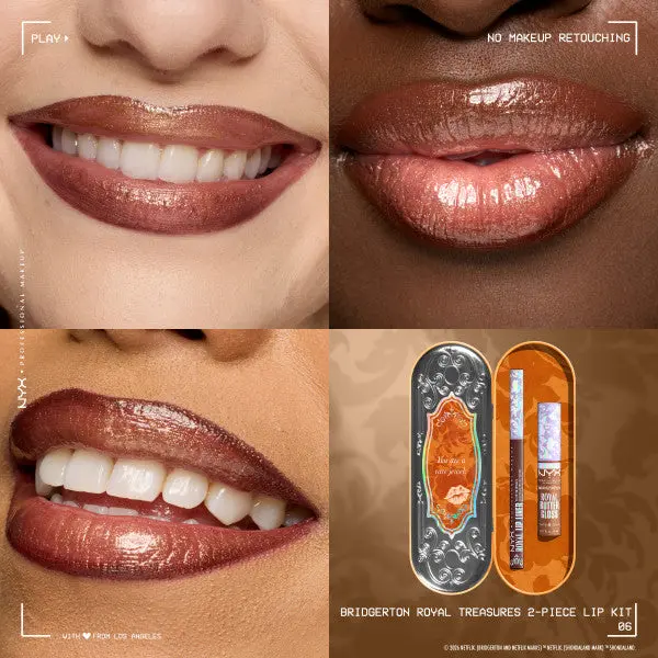 x Bridgerton Royal Treasures Duo Lipkit 06 Caramel Courtship + Toffee Temptation - Image 3