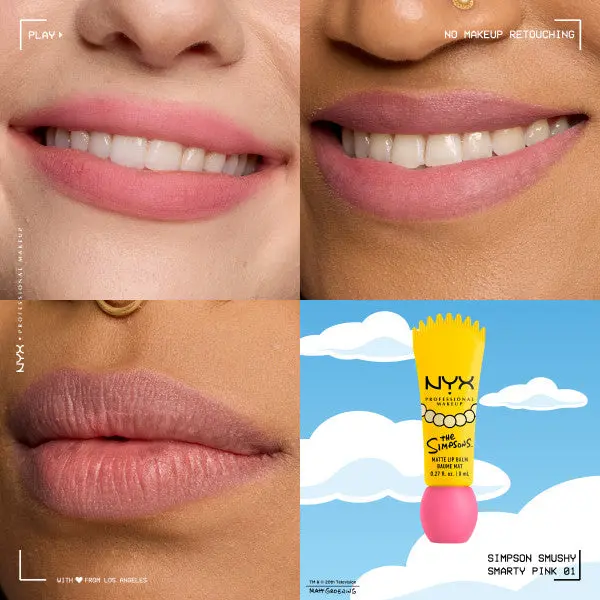 Simpson Smushy Blurred Finish Matte Lip Balm Lisa Smarty Pink - Image 2