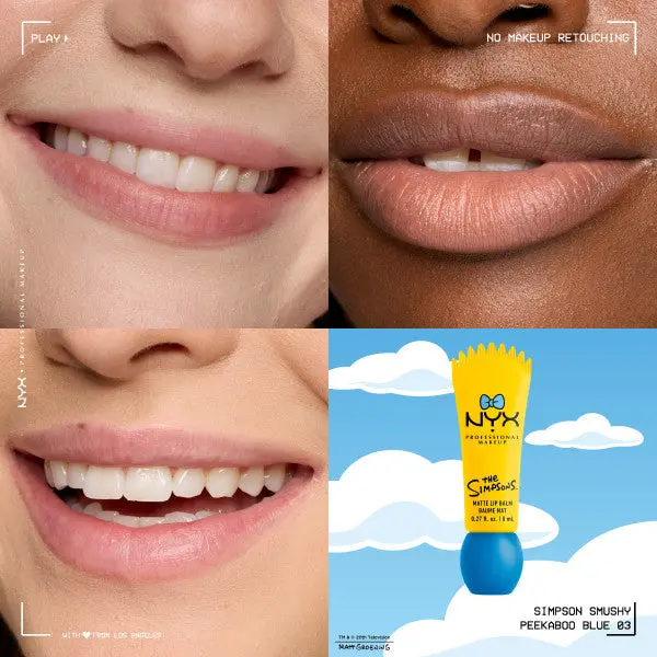 Simpson Smushy Blurred Finish Matte Lip Balm Maggie Peekaboo Blue - Image 2