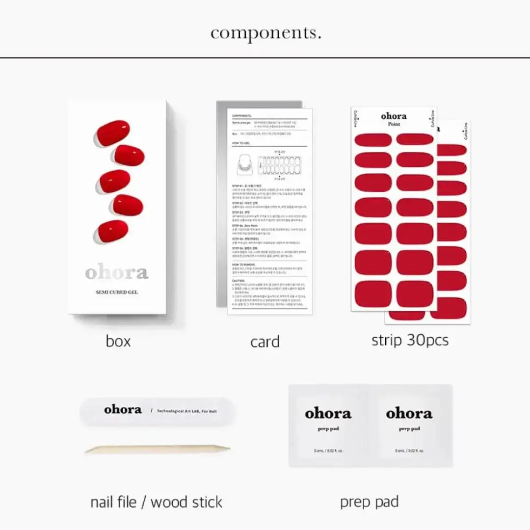 Ohora Semi Cured Gel Nail Strips Set - Image 2