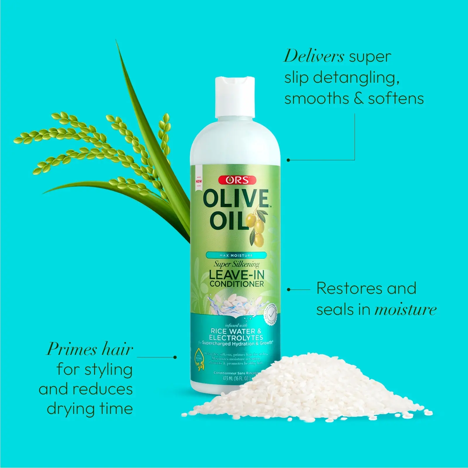 Olive Oil Max Moisture Rice Water Leave-in Conditioner - Image 3