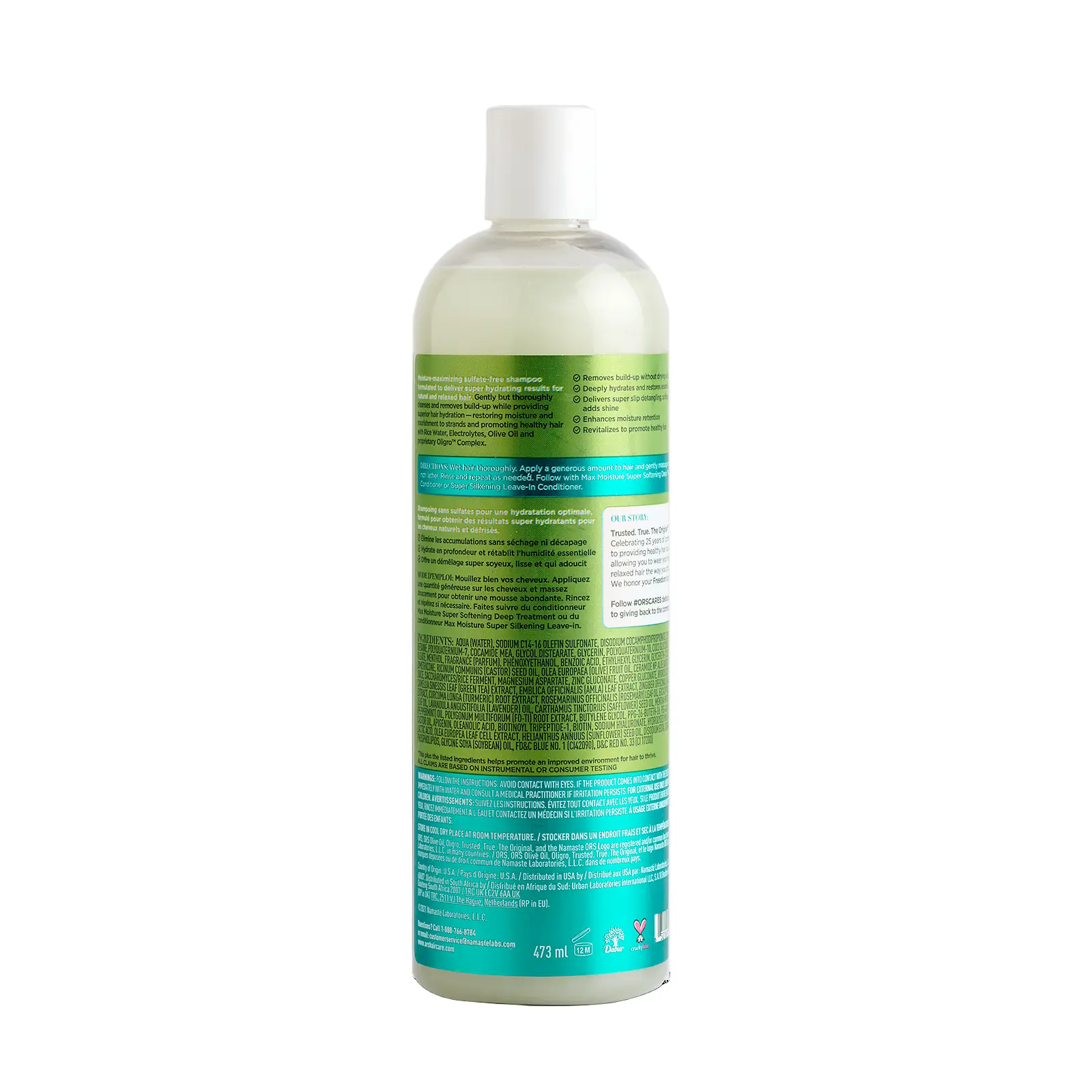 Olive Oil Max Moisture Rice Water Shampoo - Image 2