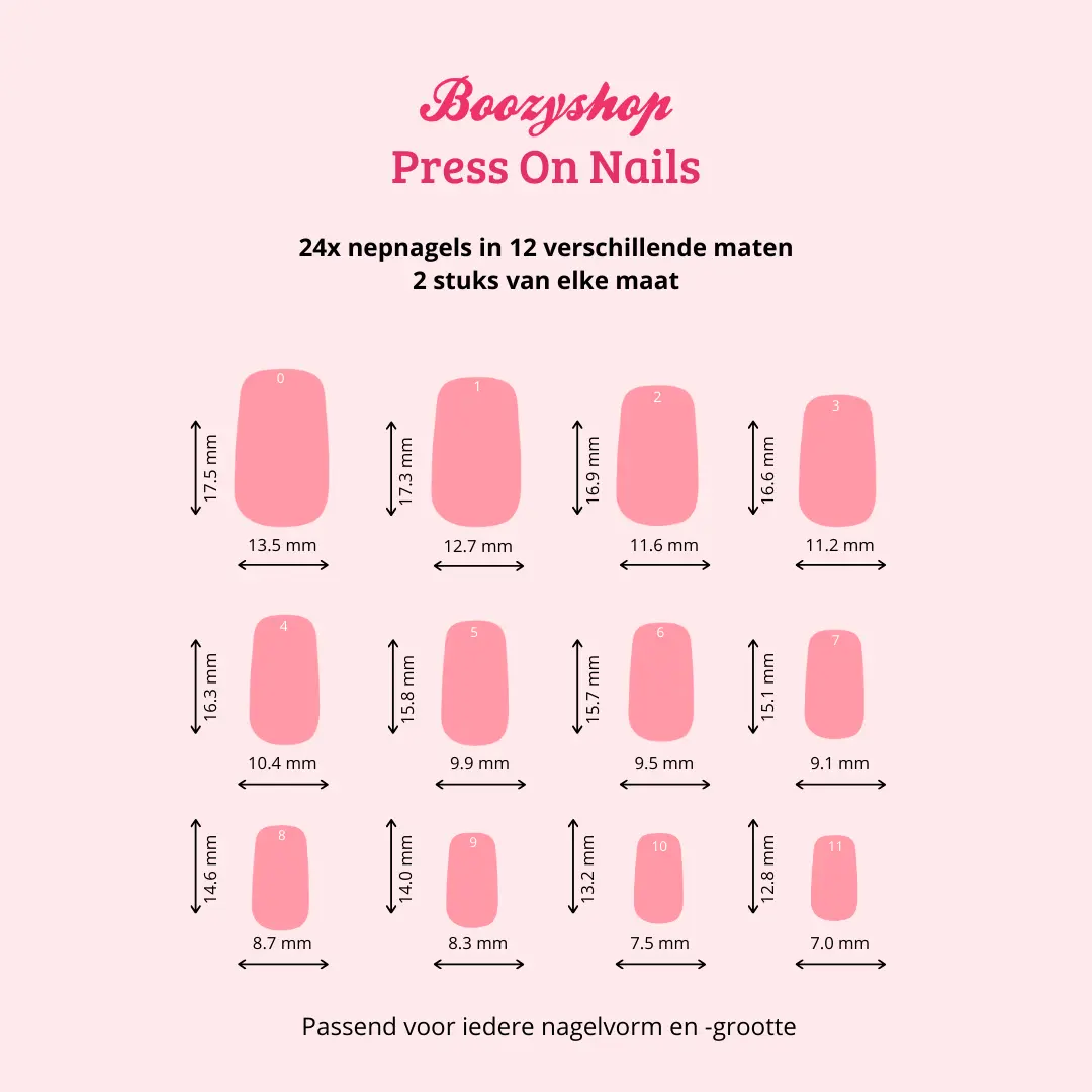 Press On French Nails Black / Pink - Image 5