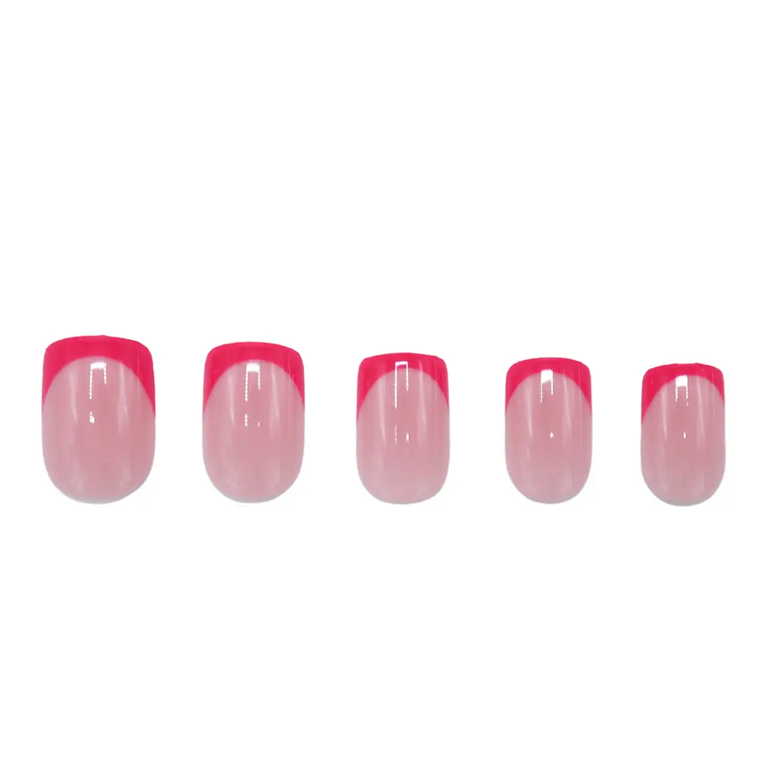 Press On French Nails Hot Pink / Pink
