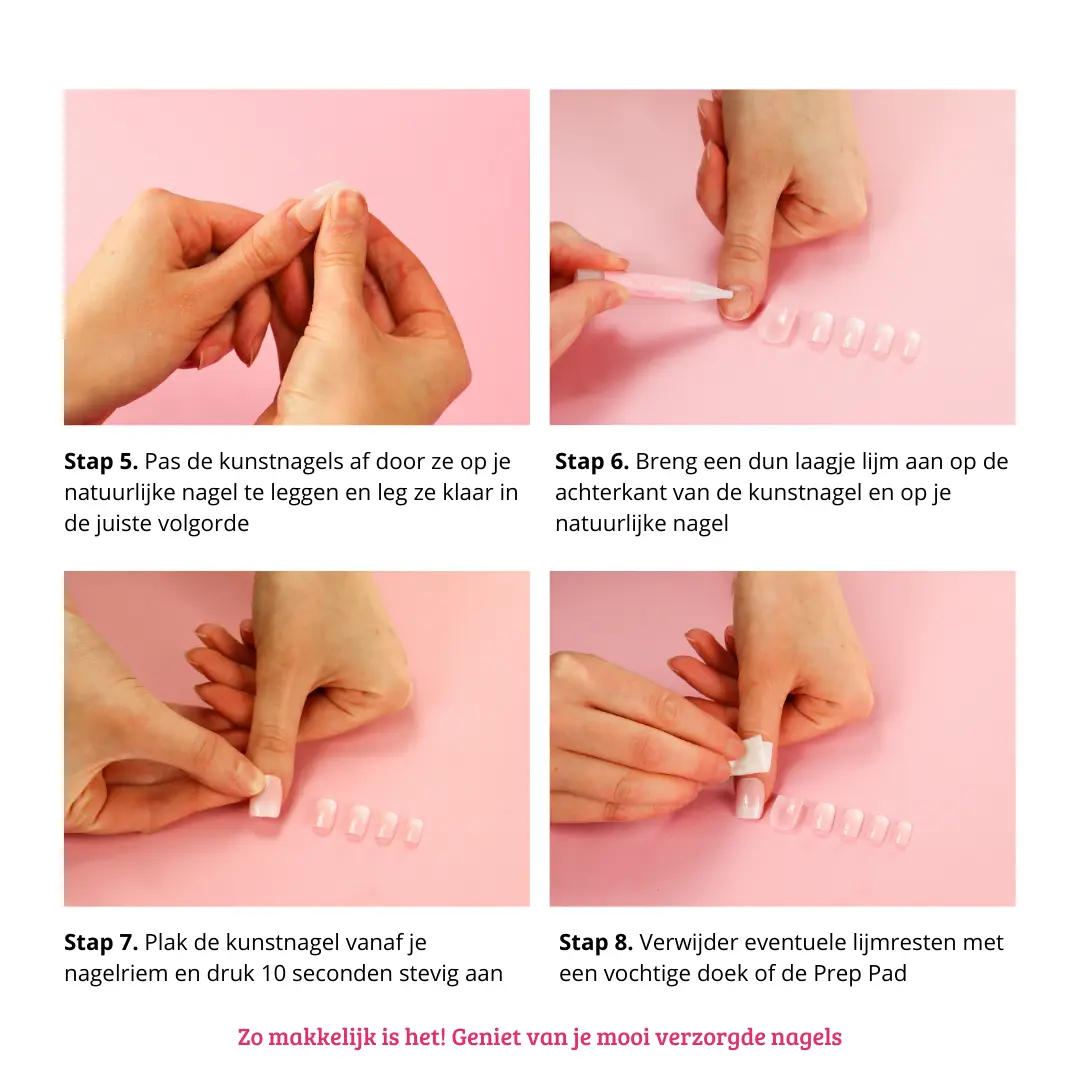 Press On French Nails Orange Waves - Image 7