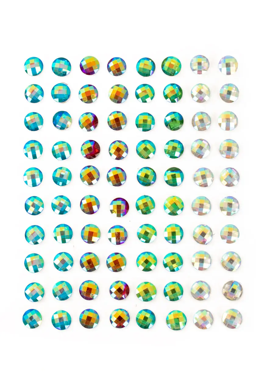 Face Jewel Sticker Round