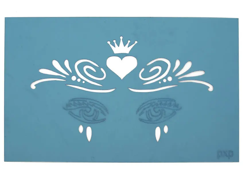 Face Paint Stencil Heart Crown