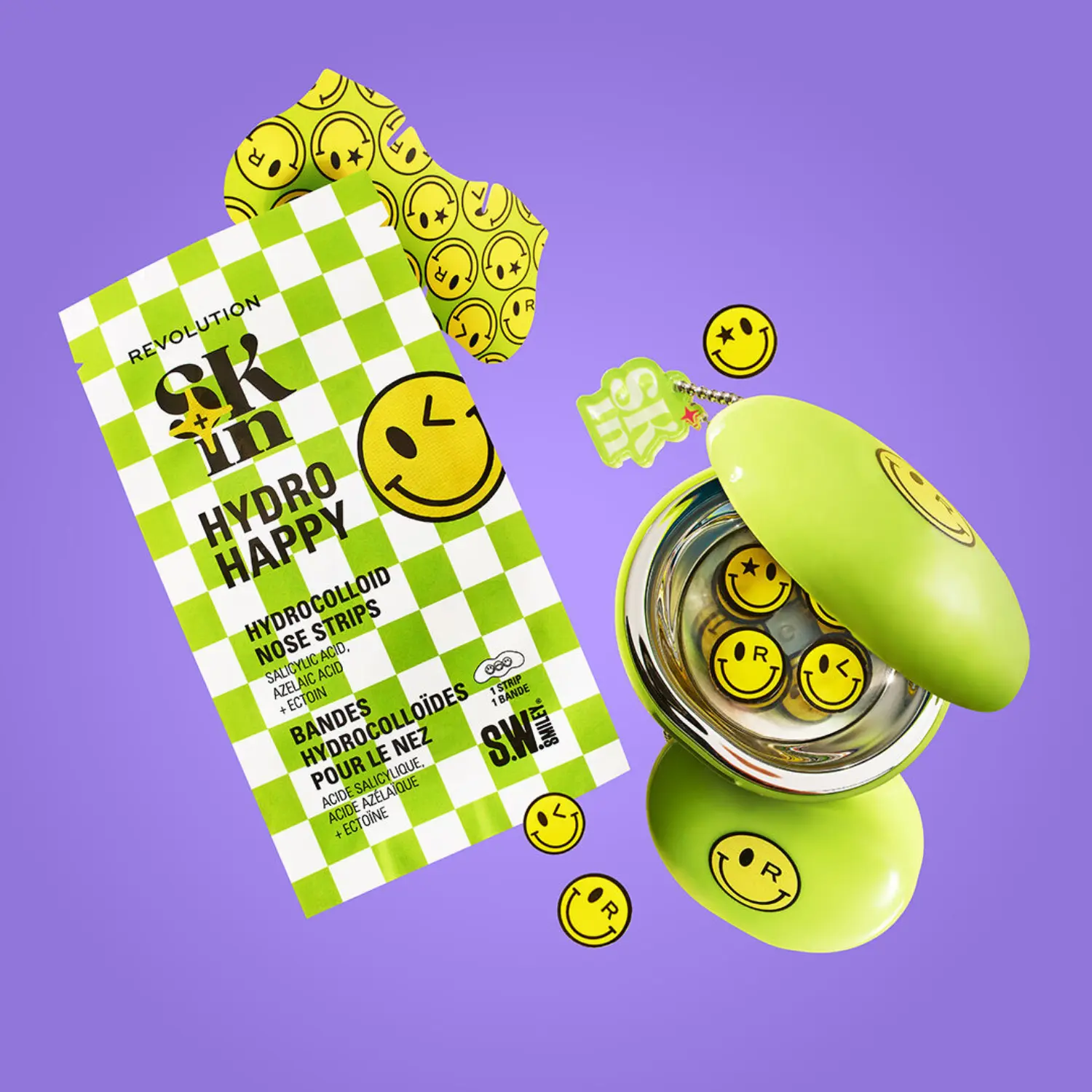 x S.W.Smiley Happy Dots Hydrocolloid Spot Patches and Case - Image 2