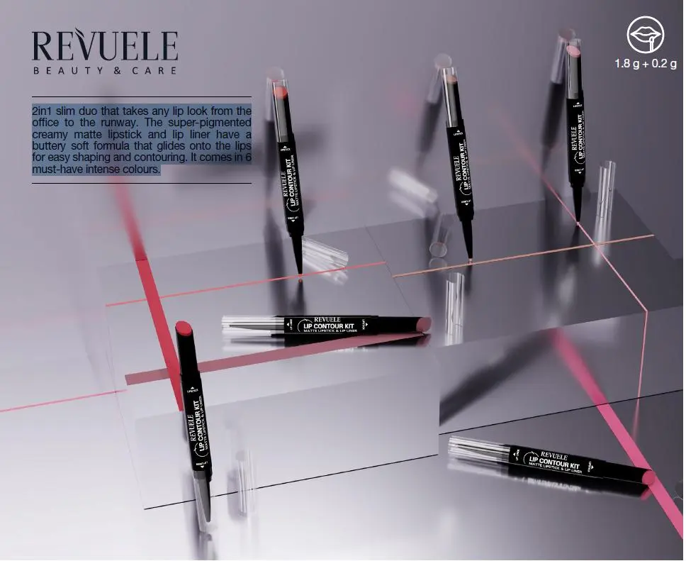 Matte Lipstick & Lip Liner 05 Coral - Image 2