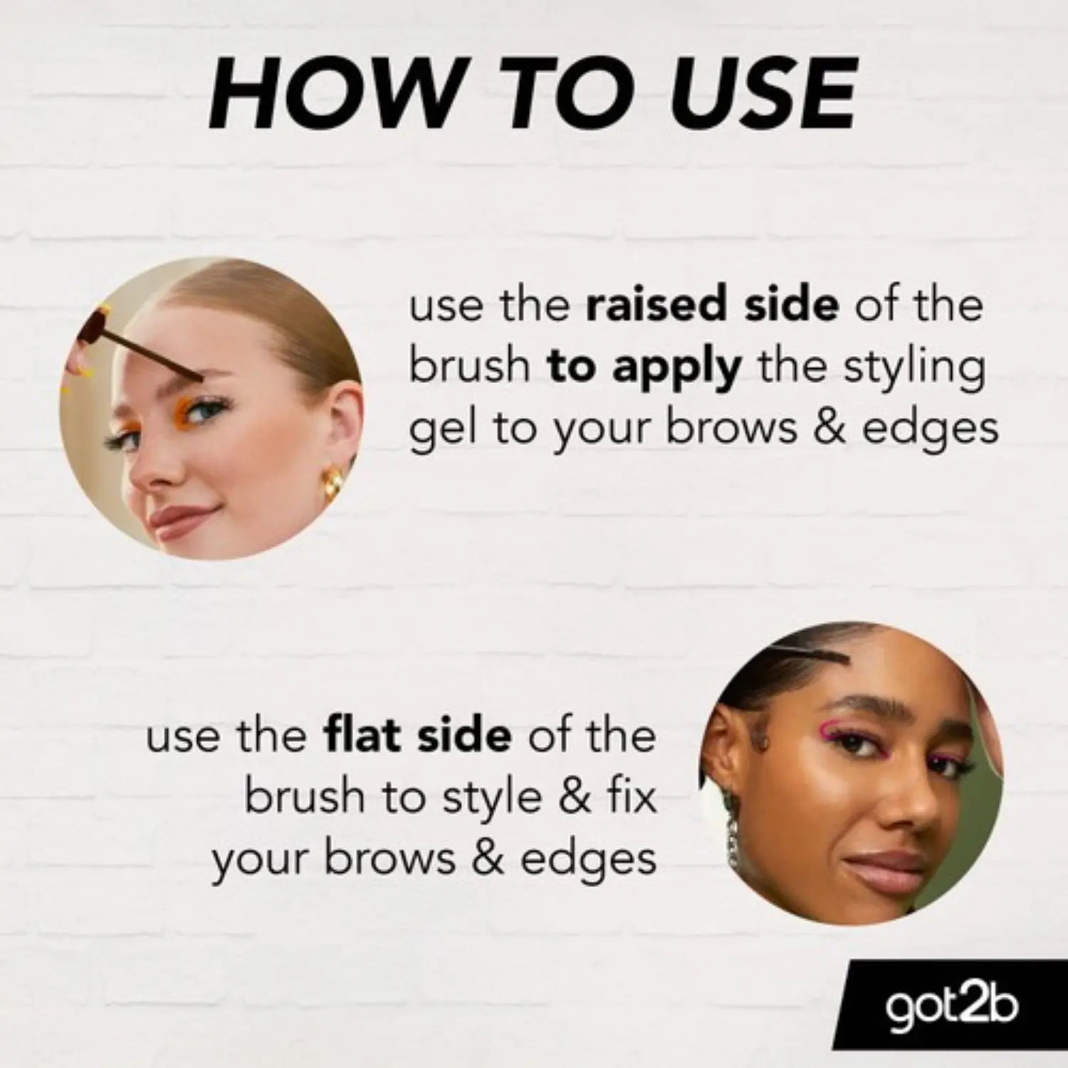 Got2b Glued 4 Brows & Edges Tinted Gel Black - Image 3