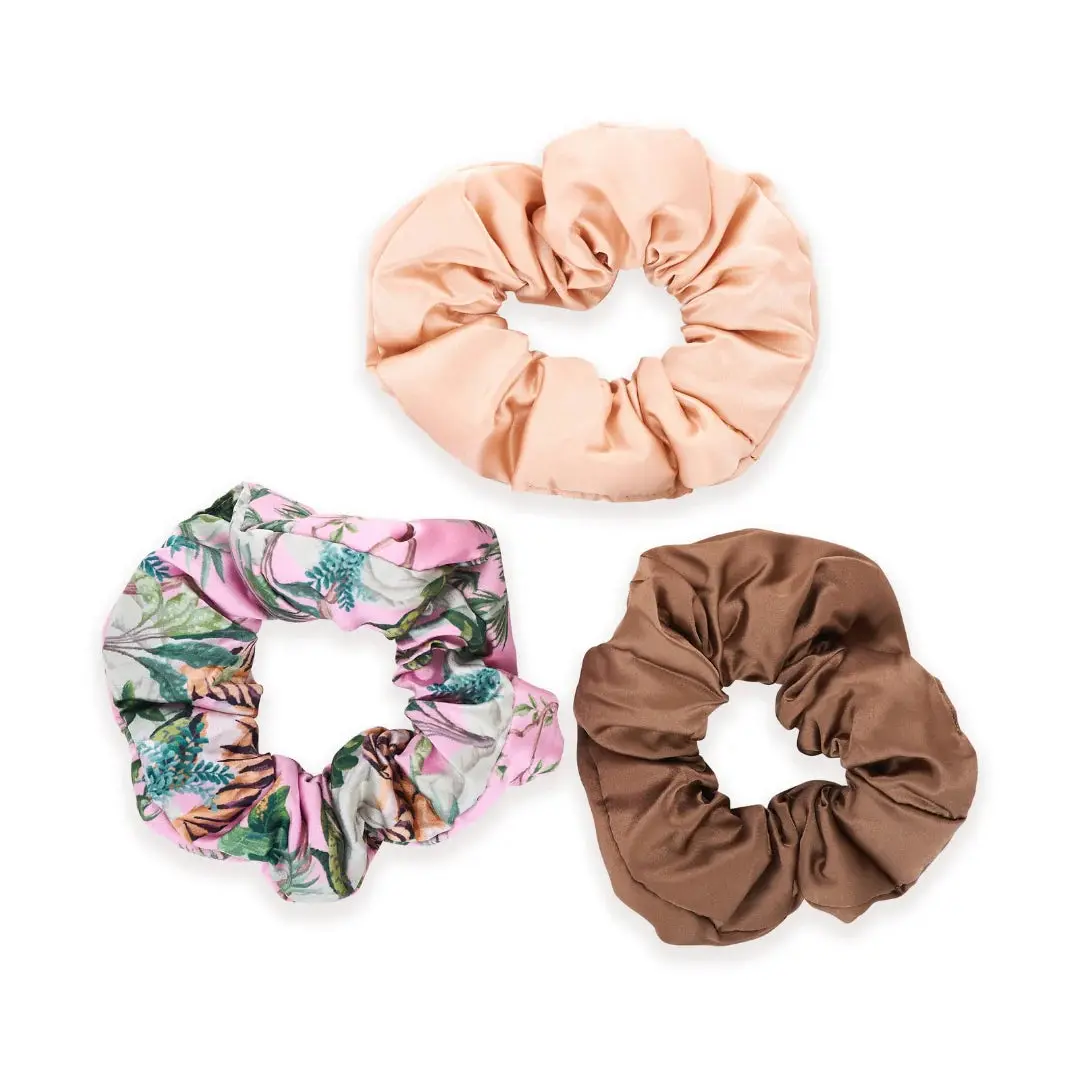 Cloud Oversized Satin Scrunchies Caramel