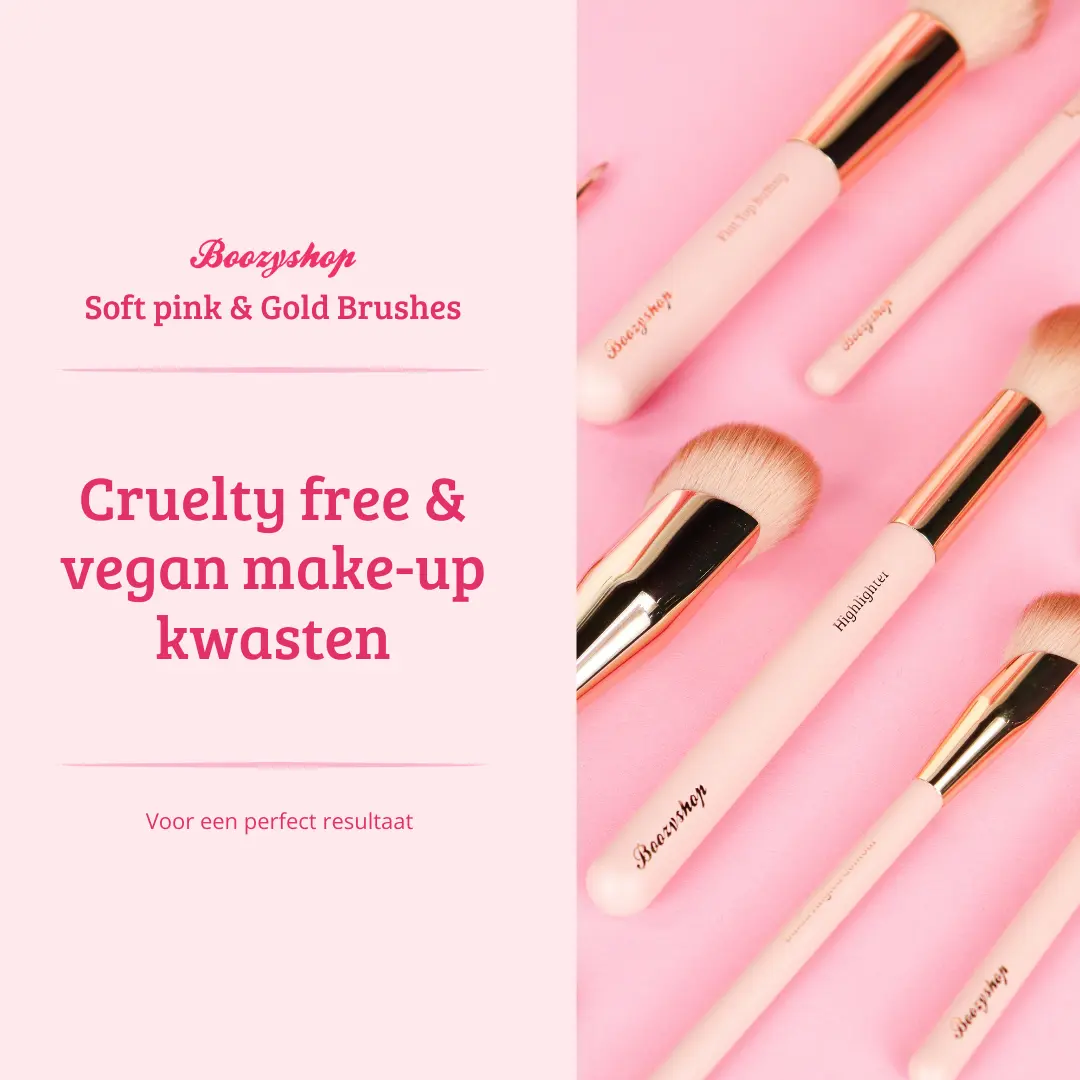 Soft Pink & Gold Brightening Concealer Brush - Image 8