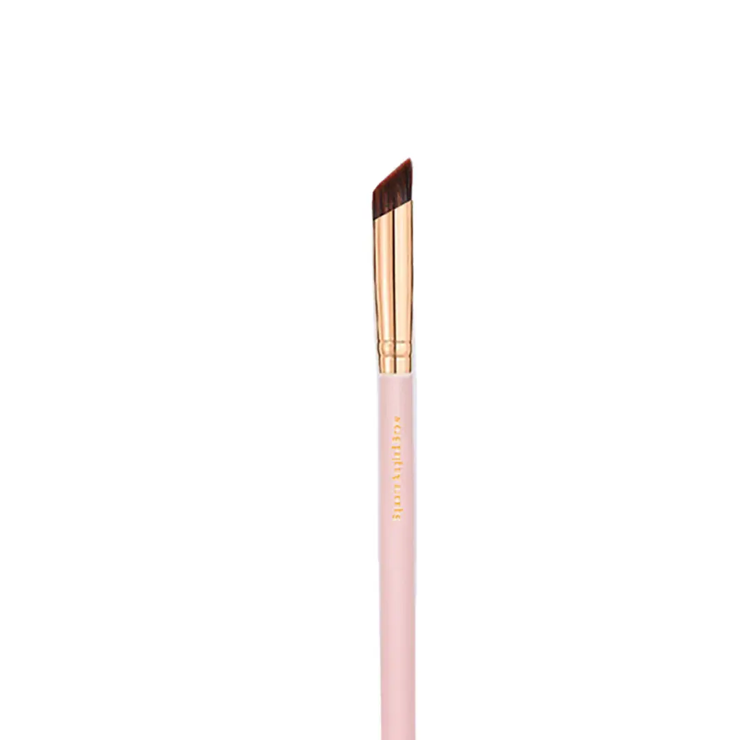 Soft Pink & Gold Square Angled Brow Brush