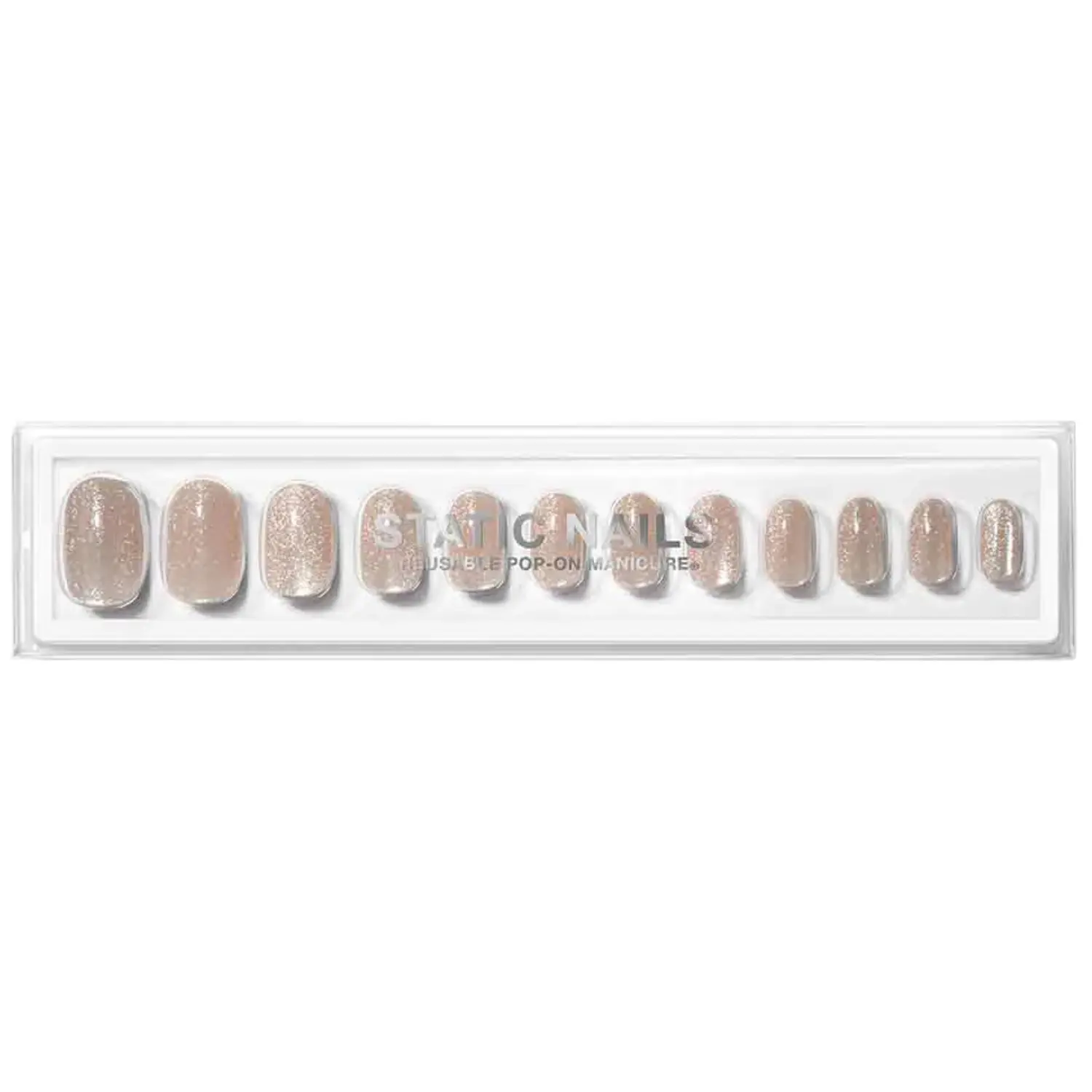 Reusable Pop-On Manicure Pops For Champagne Velvet Round