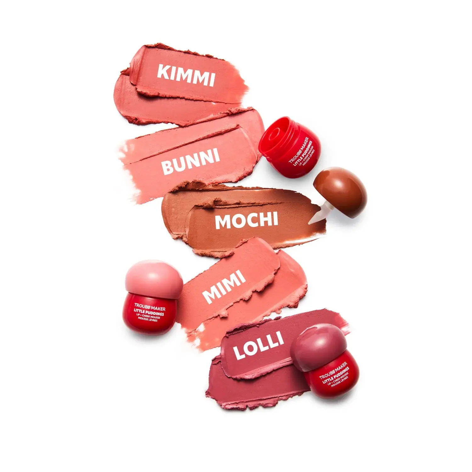 Little Pudding Blurring Lip & Cheek Mousse Mochi Nude Brown - Image 2