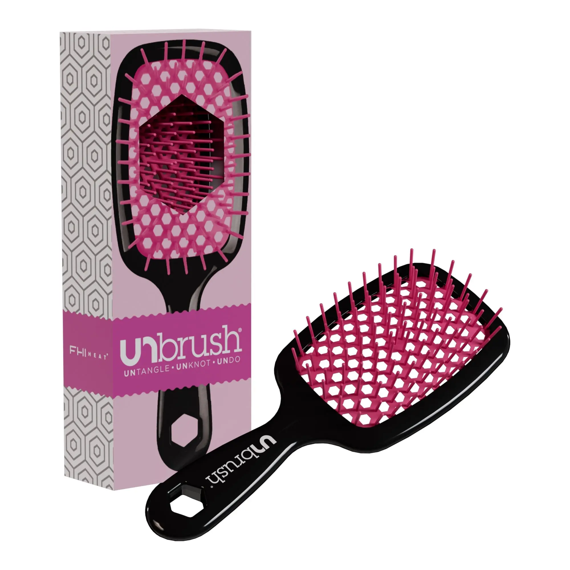 Detangling Hair Brush Cherry Blossom Pink - Image 3
