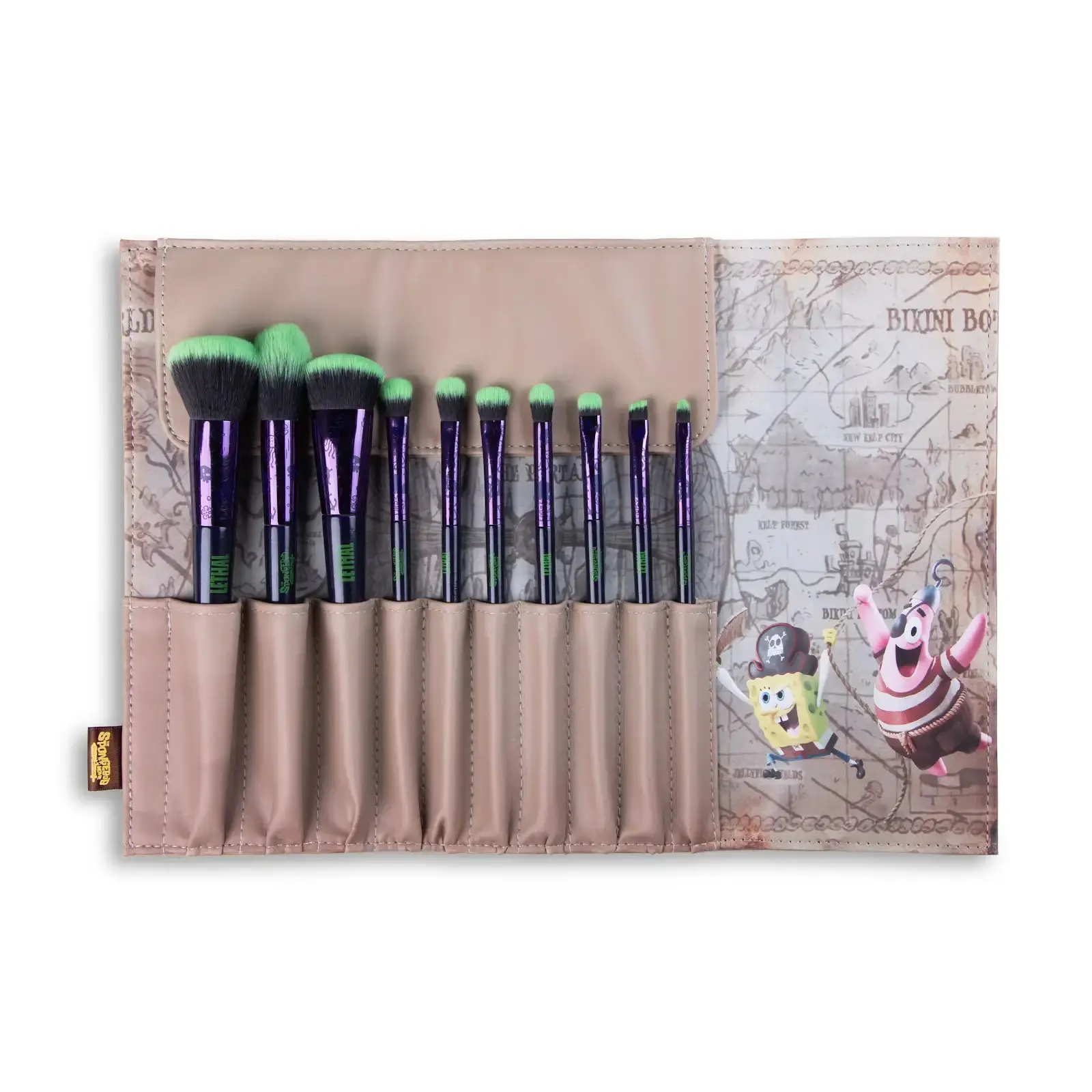 x SpongeBob The Movie Treasure Map Makeup Brush Set